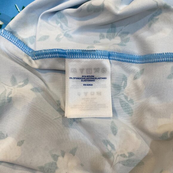 Draper James x Lands' End Blue Magnolia Rash Guard - Large 14/16 - Picture 8 of 11